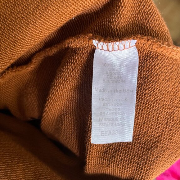 Michael Stars Womens Rust Orange Long Sleeve Pullover Top S 100% Cotton USA-Made - Picture 6 of 6